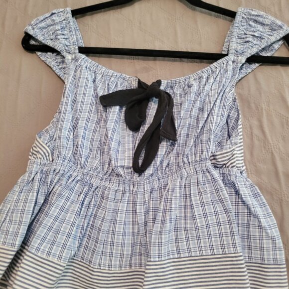 Anthropologie, XS blue & white check top - Picture 1 of 3